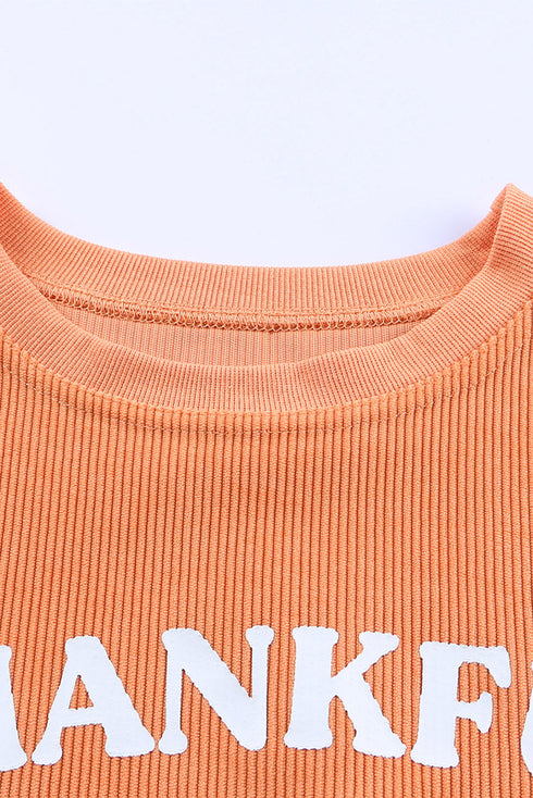 Ribbed Corduroy Oversized Sweatshirt